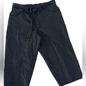 White Stag ladies navy blue white polka dotted trousers pants Plus size 18W